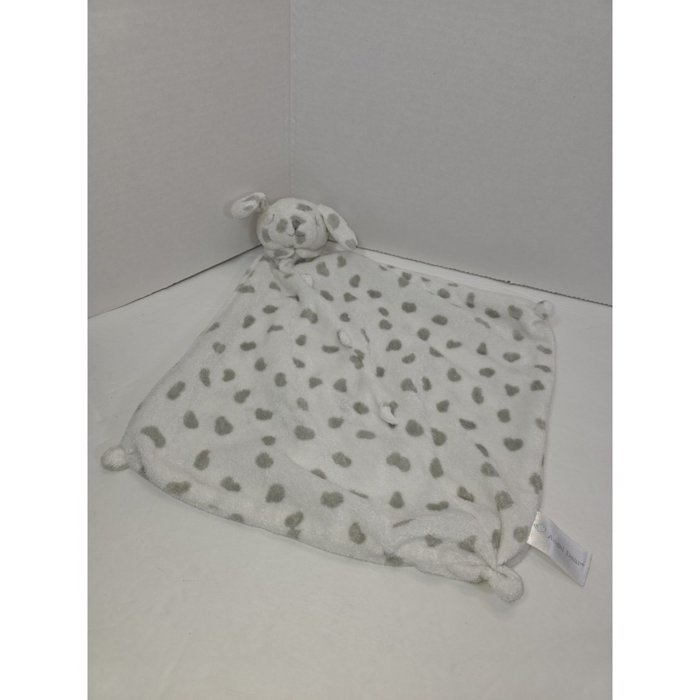Angel Dear Plush Puppy Dog Knotted Security Baby Blanket Gray & White Lovey